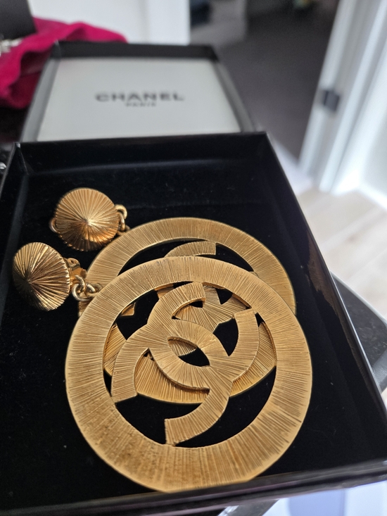 CHANEL Jewelry - CHANEL Gold Interlocking CC CLIP ONS 24K PLATED